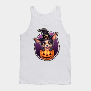 Halloween Chihuahua With Pumpkin Funny Gifts For Halloween Chihuahua Lover Throw Pillow Tank Top